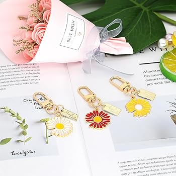 Amazon.co.jp: デイジーフラワーキーホルダー 女性用 バッグ